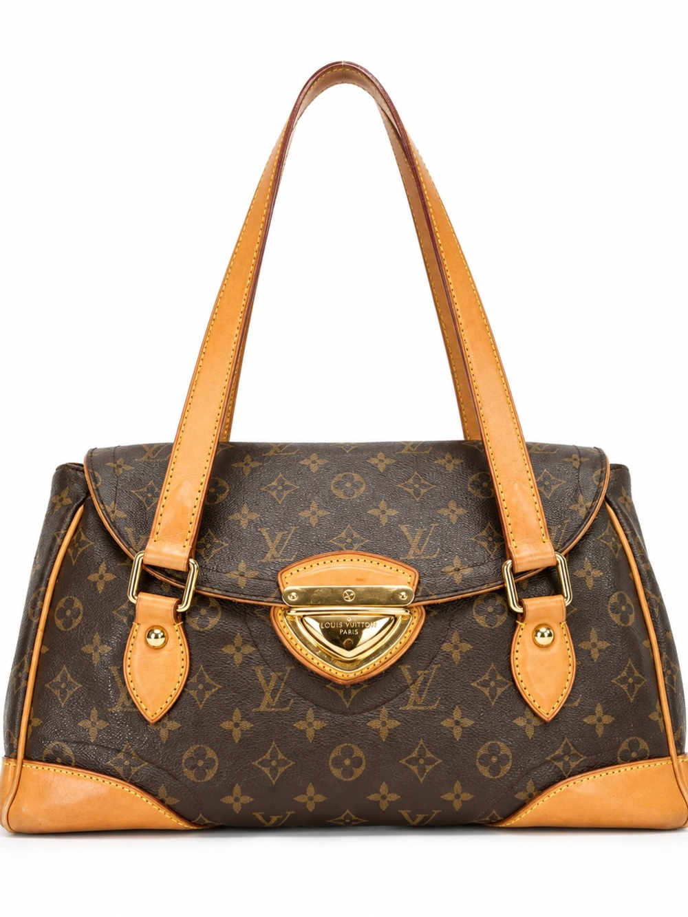 Louis Vuitton Brown Monogram Canvas Satchel with Vachetta Trim